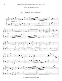 Partition , Prélude à deux Chœurs, Oeuvres complètes d orgue, Boyvin, Jacques