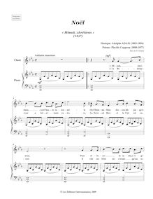 Partition complète (haut voix, D-flat major), Cantique de Noël
