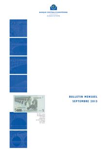 Banque Centrale Européenne : Bulletin mensuel (Septembre 2013)