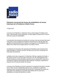 Radio France : la rénovation du bureau du patron s élevant à environ 100 000 euros provoque la colère des employés