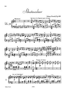 Partition complète, Schatz-Walzer, Schatzwalzer, C major, Strauss Jr., Johann