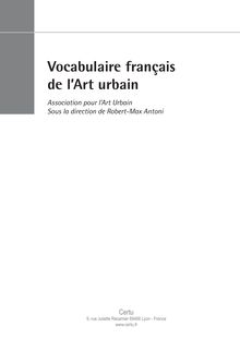 Vocabulaire français de l'Art urbain