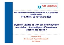 IFRI-ANRT, 28 novembre 2006 Enjeux et usages de la PI par les ...