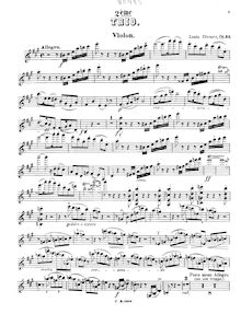 Partition violon, Piano Trio No.2, Op.23, A major, Diémer, Louis