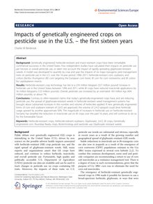 Impacts of genetically engineered crops on pesticide use in the U.S. -- the first sixteen years