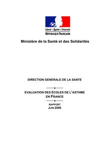 Evaluation des écoles de l asthme en France