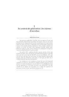 Rapport de la Cour des Comptes sur le contrat de génération