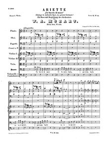 Partition complète, Un bacio di mano, F major, Mozart, Wolfgang Amadeus par Wolfgang Amadeus Mozart