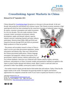 Crosslinking Agent Markets in China: JSBMarketResearch 