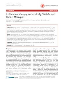 IL-2 immunotherapy in chronically SIV-infected Rhesus Macaques