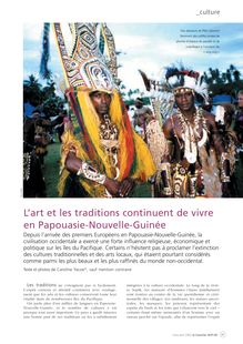 L'art et les traditions continuent de vivre en Papouasie-Nouvelle ...