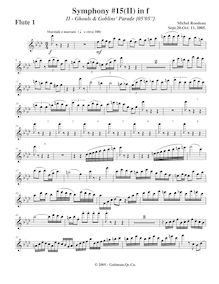 Partition flûte 1, Symphony No.15  Black Halloween , F minor, Rondeau, Michel par Michel Rondeau