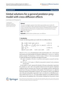Global solutions for a general predator-prey model with cross-diffusion effects