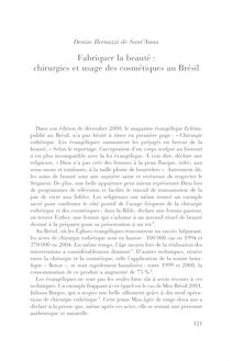 Fabriquer la beauté au Brésil - article ; n°1 ; vol.81, pg 121-134