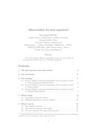 Observability for heat equations