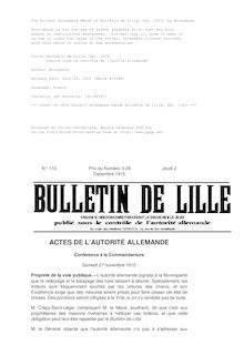Bulletin de Lille, 1915
