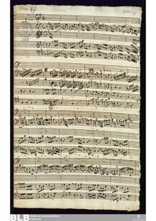 Partition complète, violon Concerto en B-flat major, B♭ major, Molter, Johann Melchior