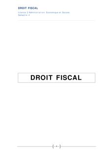 Droit fiscal licence 2 aes