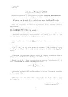 Suites – Séries – Fonctions de variable complexe 2008 Tronc Commun Université de Technologie de Belfort Montbéliard
