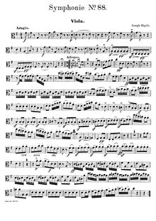 Partition altos, Symphony No.88 en G major, Sinfonia No.88, Haydn, Joseph