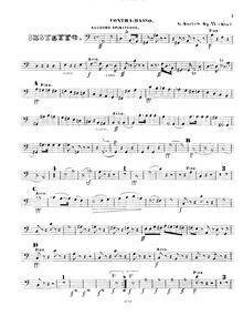 Partition basse, Piano Sextet, Op.77b, Grand Sextuor pour Piano, Flûte, Clarinette, Basson, Cor et Contre-Basse