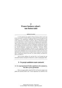 France business school : une fusion ratée