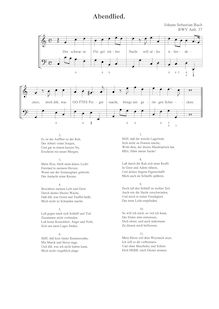 Partition Der schwarze Flügel trüber Nacht, BWV Anh.37, 7 Geistliche Oden und ein Gedicht