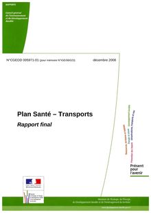 Plan santé-transports. Rapport final n° CGEDD 005971-01