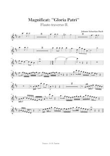 Partition flûte 2, Magnificat, D major, Bach, Johann Sebastian par Johann Sebastian Bach