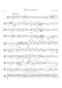 Partition de viole de gambe, Menuet antique, F♯ minor