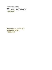 Partition complète, Agitato et Allegro, E minor, Tchaikovsky, Pyotr