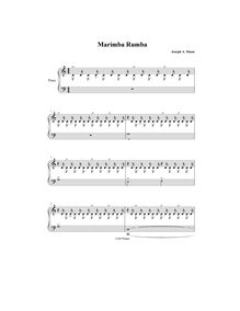 Partition complète, Marimba Rumba, Mann, Joseph Arthur