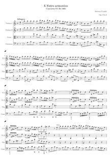 Partition complète, violon Concerto en A minor, RV 356, A minor