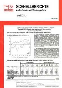 SCHNELLBERICHTE Außenhandel und Zahlungsbilanz. 1994 13