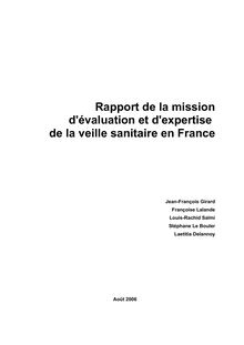 Rapport de la mission d évaluation et d expertise de la veille sanitaire en France