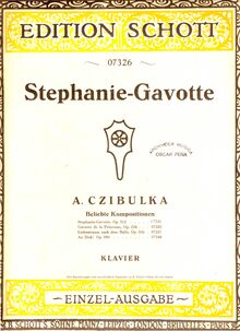 Partition complète, Stephanie-Gavotte, Czibulka, Alphons