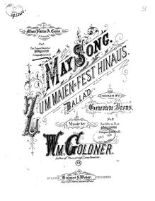 Partition complète, Zum Maienfest Hinaus, May Song, A♭ major, Goldner, Wilhelm