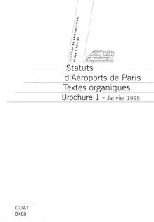 Statuts d Aéroports de Paris.