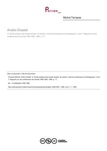 André Chastel - article ; n°7 ; vol.123, pg 17-17