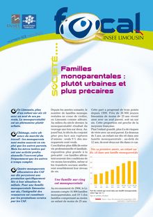 Familles monoparentales : plutôt urbaines et plus précaires