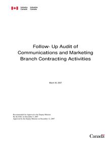 Follow-Up Audit of Communications and Marketing Branch Contracting Activities