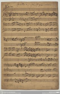 Partition complète, flûte Concerto en G minor, G minor, Lucchesini, Giacomo de
