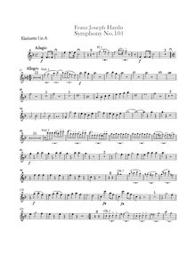 Partition clarinette 1, 2 (en A), Symphony No. 104, London/Salomon