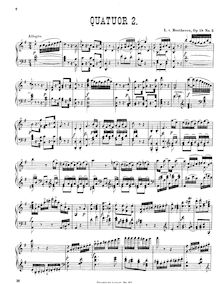 Partition complète, corde quatuor No.2, Op.18/2, G Major, Beethoven, Ludwig van par Ludwig van Beethoven