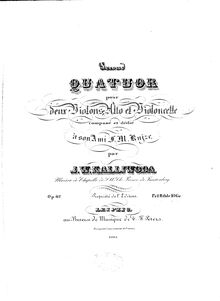 Partition violon 1, corde quatuor No.2, A major, Kalliwoda, Johann Wenzel