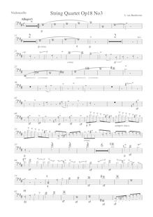 Partition violoncelle, corde quatuor No.12, Op.127, E♭ major, Beethoven, Ludwig van