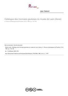 Catalogue des monnaies gauloises du musée de Laon (Aisne) - article ; n°1 ; vol.3, pg 133-138