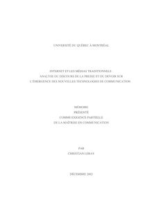 Texte complet, PDF/772 ko - UNIVERSIT DU QUBEC MONTRAL
