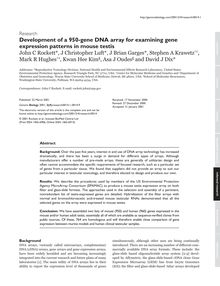 Development of a 950-gene DNA array for examining gene expression patterns in mouse testis