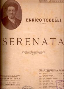Partition complète, Serenata, Toselli, Enrico
